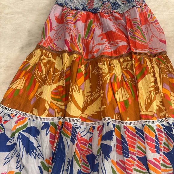FARM Rio Dresses & Skirts - FARM Rio Maxi Bubble Skirt in Pink and Orange